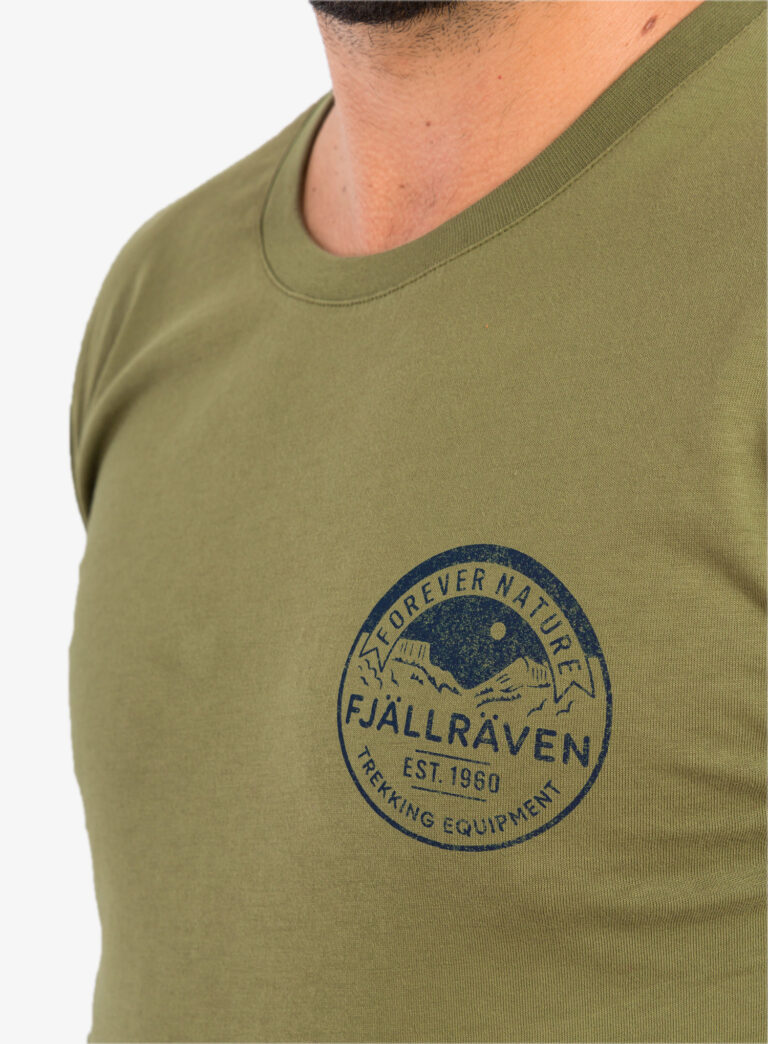 Original Tricou maneca lunga Fjallraven Forever Nature Badge L/S - caper green