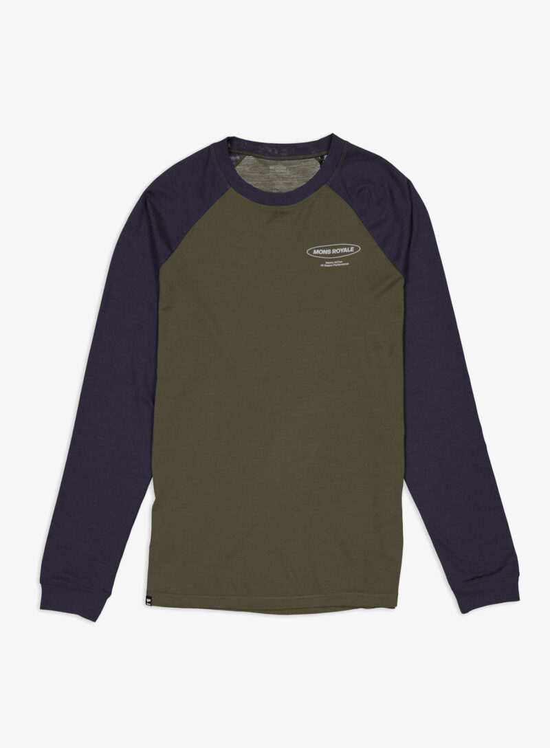 Cumpăra Tricou maneca lunga Mons Royale Icon Raglan - dark olive/9 iron