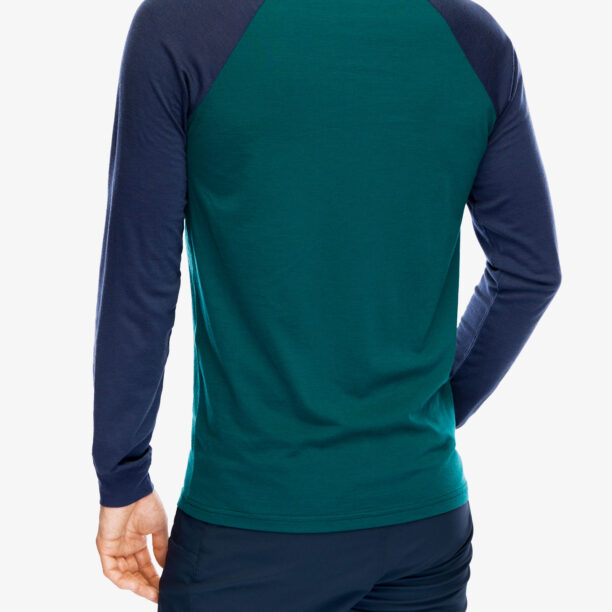 Tricou maneca lunga Mons Royale Icon Raglan - evergreen/midnight preţ