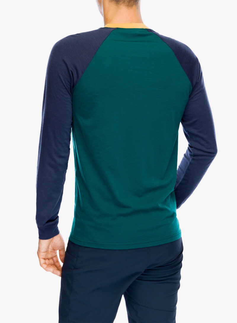 Tricou maneca lunga Mons Royale Icon Raglan - evergreen/midnight preţ