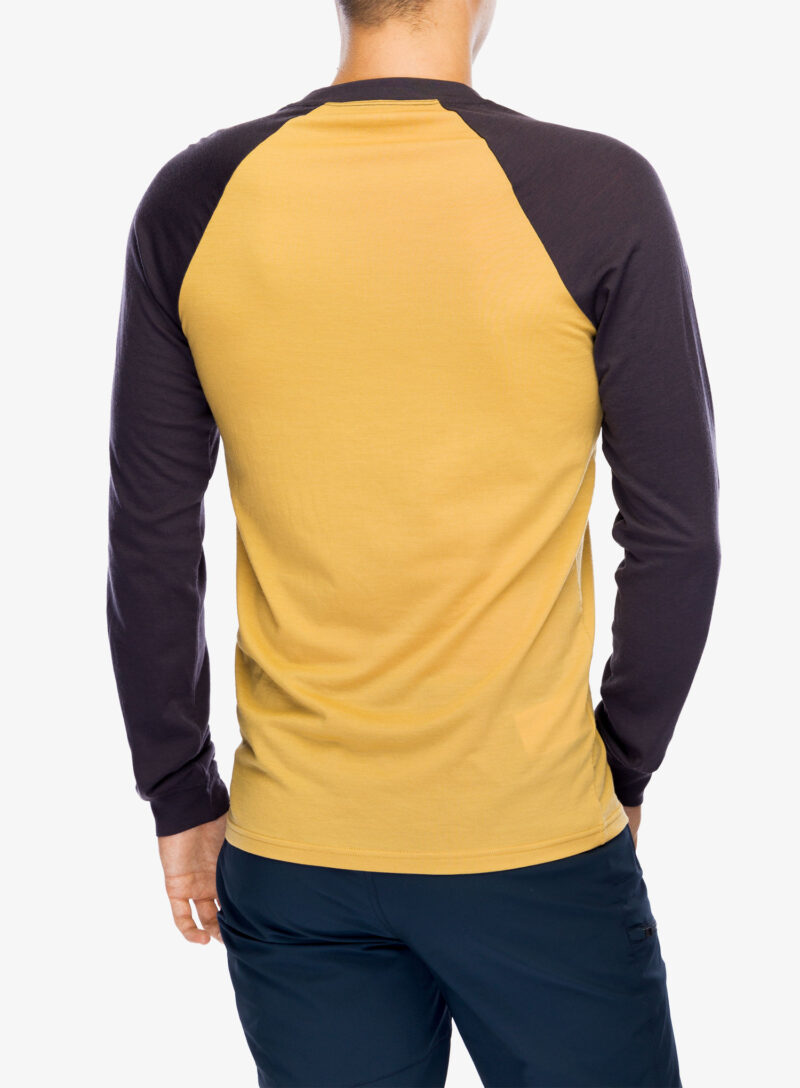 Tricou maneca lunga Mons Royale Icon Raglan - shale/honey preţ