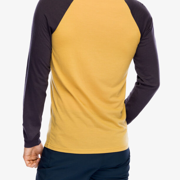 Preţ Tricou maneca lunga Mons Royale Icon Raglan - shale/honey