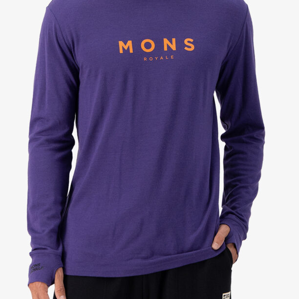 Tricou maneca lunga Mons Royale Yotei Classic LS - violet