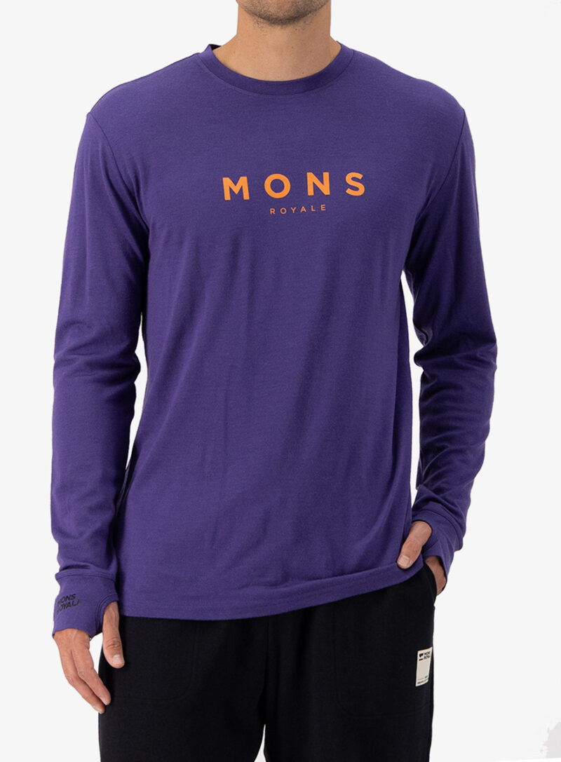 Tricou maneca lunga Mons Royale Yotei Classic LS - violet