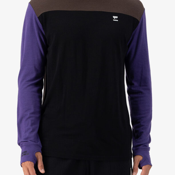 Tricou maneca lunga Mons Royale Yotei LS - violet/cedar/black