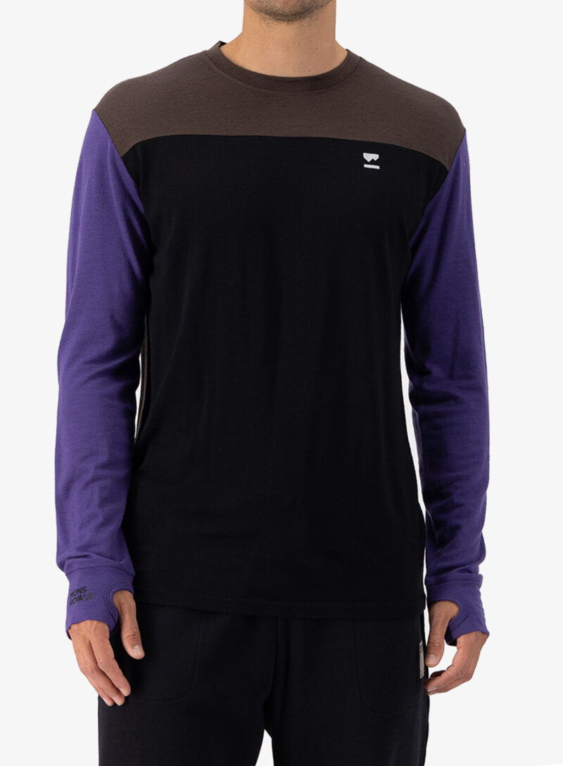 Tricou maneca lunga Mons Royale Yotei LS - violet/cedar/black