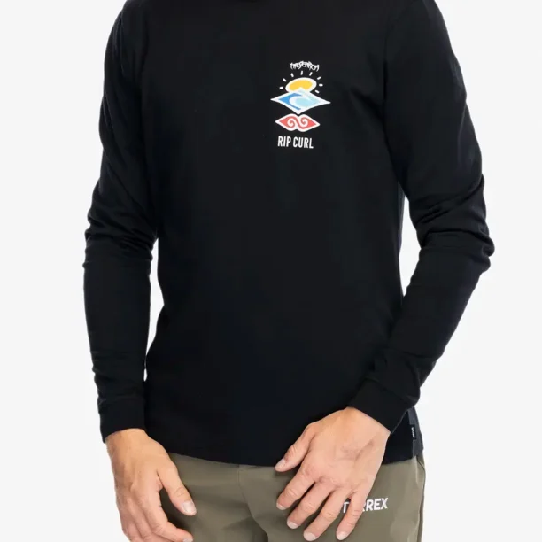 Cumpăra Tricou maneca lunga Rip Curl Search Icon L/S Tee - black/black