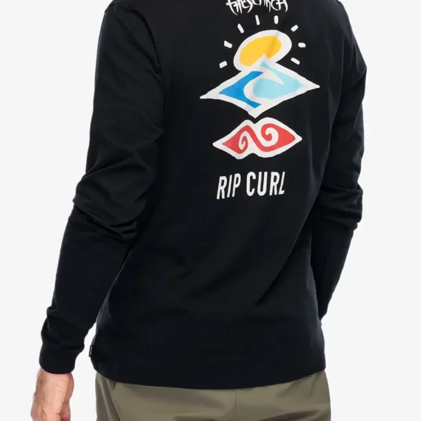 Preţ Tricou maneca lunga Rip Curl Search Icon L/S Tee - black/black