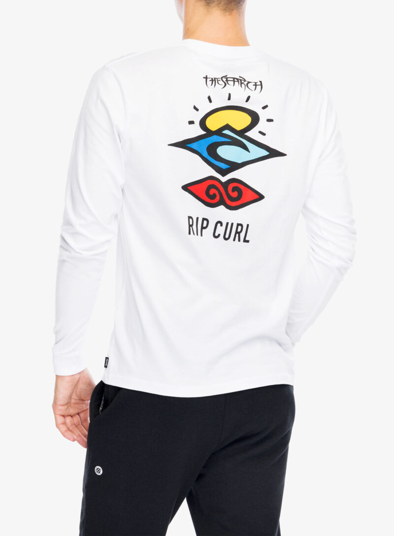 Tricou maneca lunga Rip Curl Search Icon L/S Tee - white/white preţ