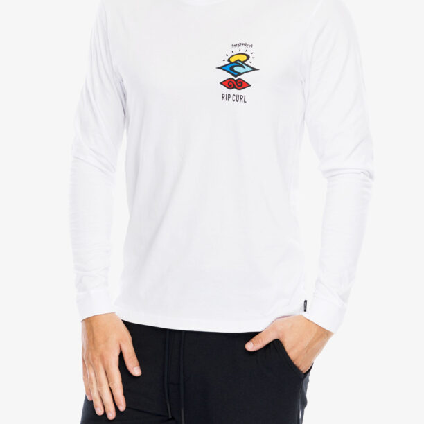 Tricou maneca lunga Rip Curl Search Icon L/S Tee - white/white