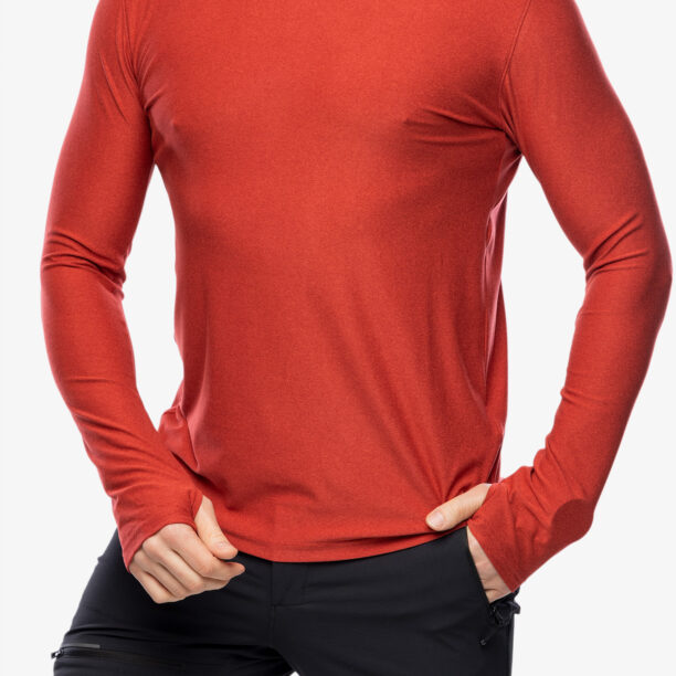 Tricou maneca lunga Royal Robbins Amp Lite Crew L/S - brick red htr