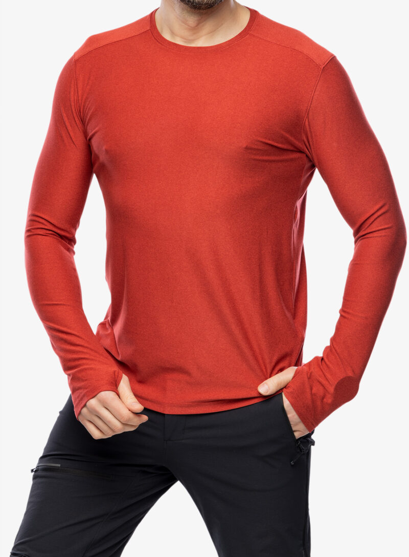 Tricou maneca lunga Royal Robbins Amp Lite Crew L/S - brick red htr