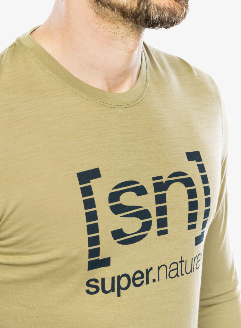 Original Tricou maneca lunga Super.natural Grid Logo Ls - aloe/blueberry