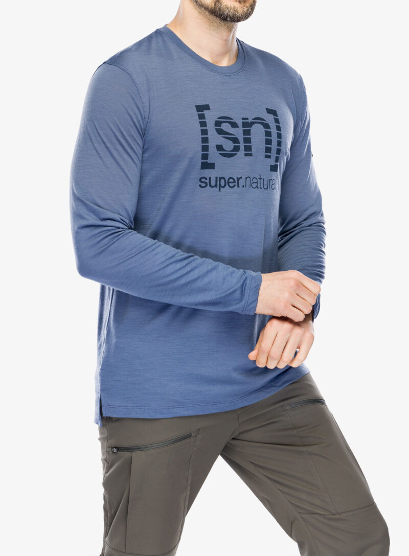 Cumpăra Tricou maneca lunga Super.natural Grid Logo Ls - night blue/blueberry