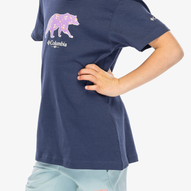 Cumpăra Tricou pentru fete Columbia Bessie Butte SS Graphic Tee - nocturnal/bearly-cyanofrond