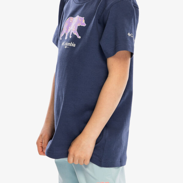 Preţ Tricou pentru fete Columbia Bessie Butte SS Graphic Tee - nocturnal/bearly-cyanofrond