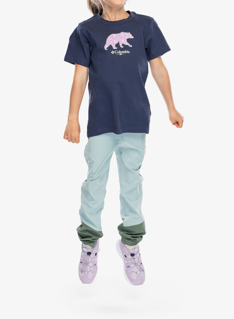 Original Tricou pentru fete Columbia Bessie Butte SS Graphic Tee - nocturnal/bearly-cyanofrond