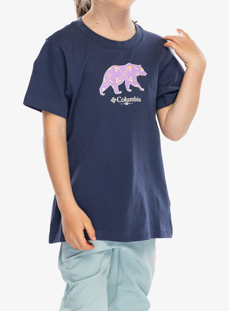 Tricou pentru fete Columbia Bessie Butte SS Graphic Tee - nocturnal/bearly-cyanofrond