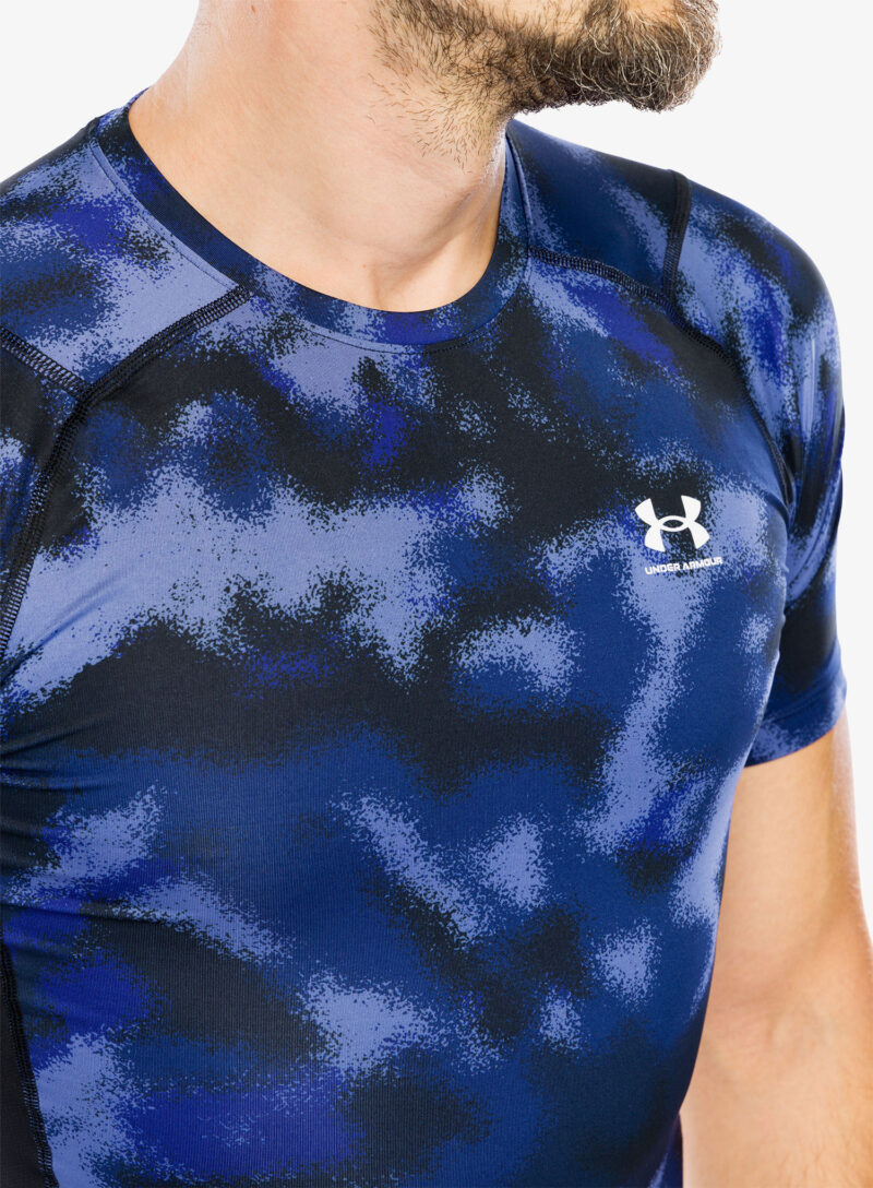 Original Tricou sport de antrenament Under Armour UA HG Armour Printed SS - starlight/white