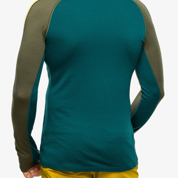 Tricou termic de corp barbati Icebreaker 200 ZoneKnit LS Crewe - green preţ