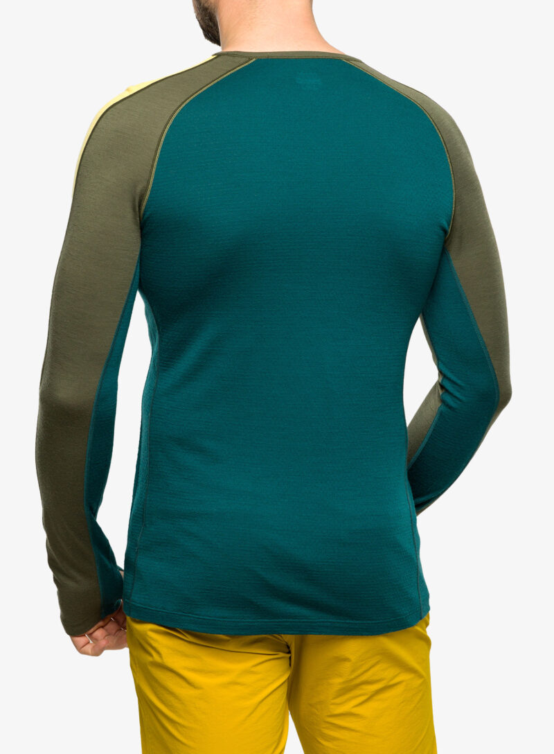 Tricou termic de corp barbati Icebreaker 200 ZoneKnit LS Crewe - green preţ