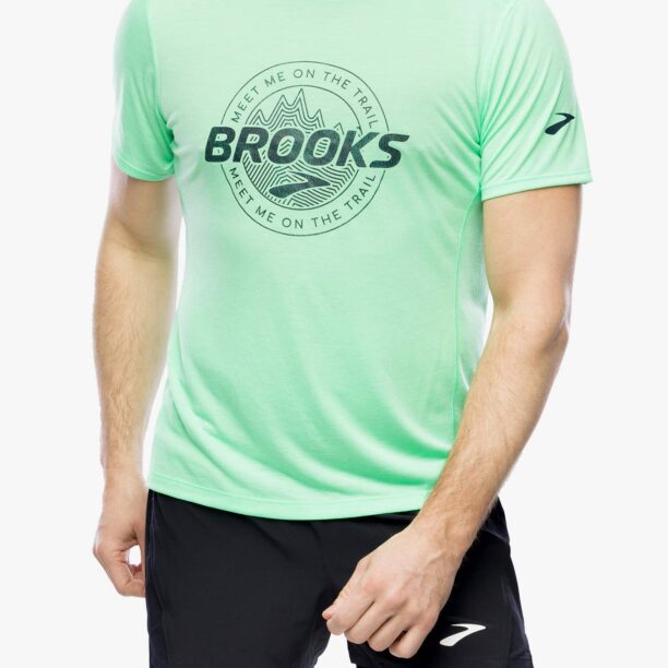 Tricou uscare rapida Brooks Distance Short Sleeve 3.0 - hyper green/brooks