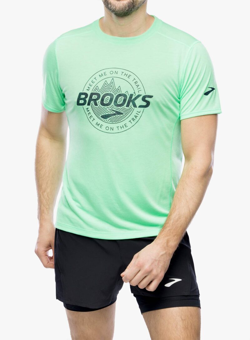 Tricou uscare rapida Brooks Distance Short Sleeve 3.0 - hyper green/brooks