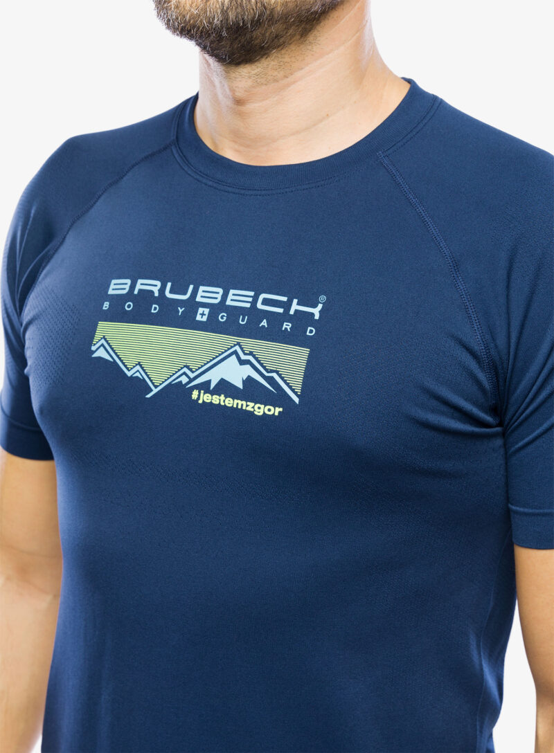 Original Tricou uscare rapida Brubeck Dynamic Outdoor - dark blue