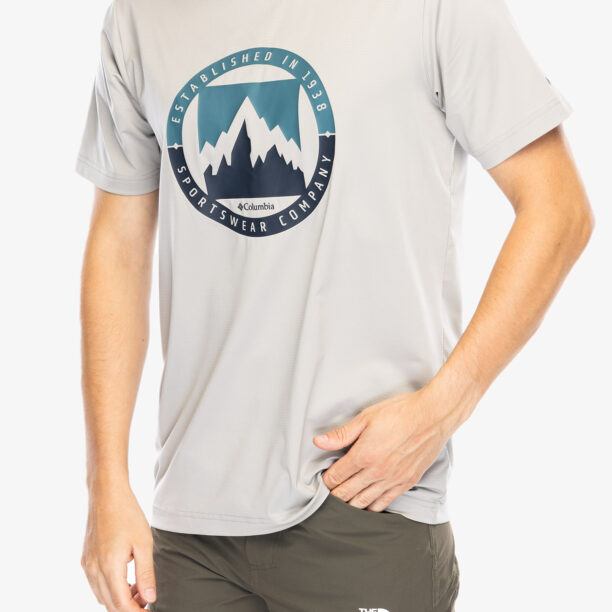 Cumpăra Tricou uscare rapida Columbia Ice Lake II SS Tee - flint grey/boundless borders