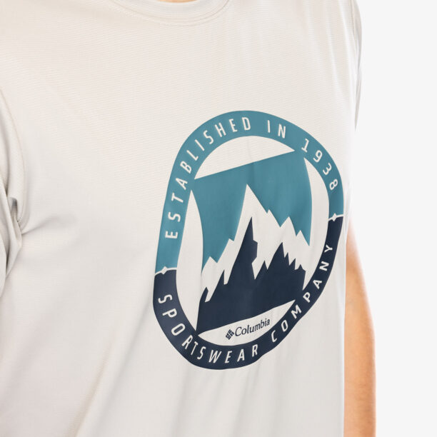 Original Tricou uscare rapida Columbia Ice Lake II SS Tee - flint grey/boundless borders