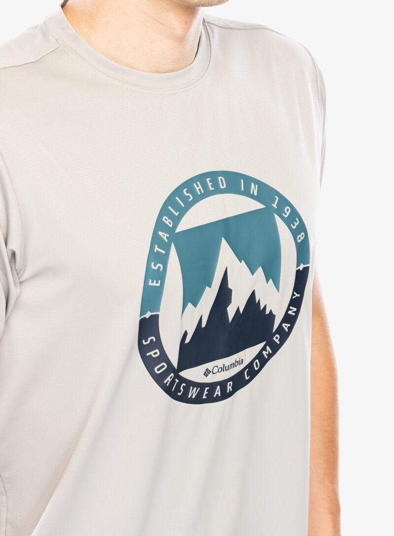 Original Tricou uscare rapida Columbia Ice Lake II SS Tee - flint grey/boundless borders