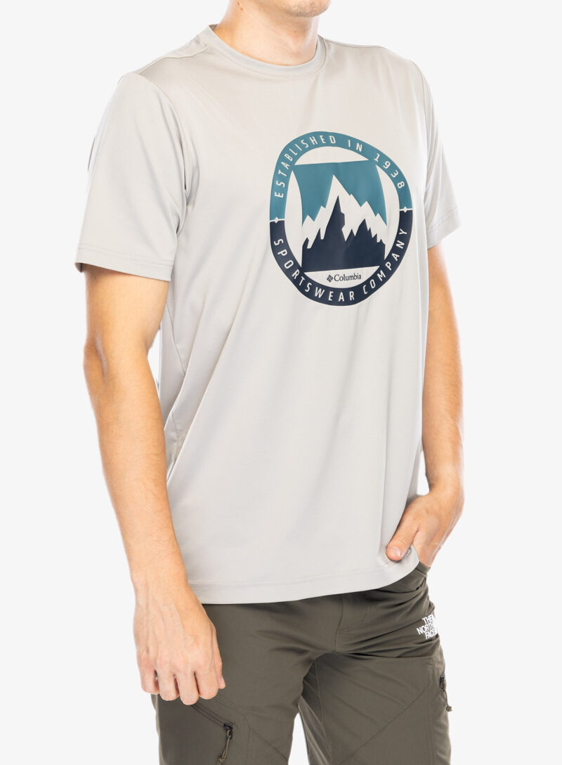 Tricou uscare rapida Columbia Ice Lake II SS Tee - flint grey/boundless borders