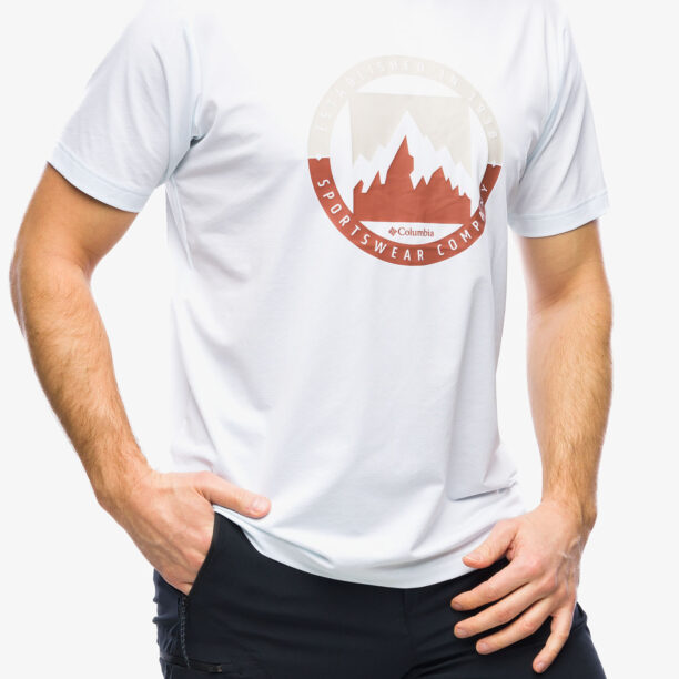 Cumpăra Tricou uscare rapida Columbia Ice Lake II SS Tee - white/boundless borders