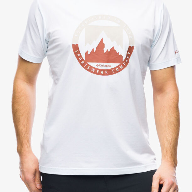 Tricou uscare rapida Columbia Ice Lake II SS Tee - white/boundless borders