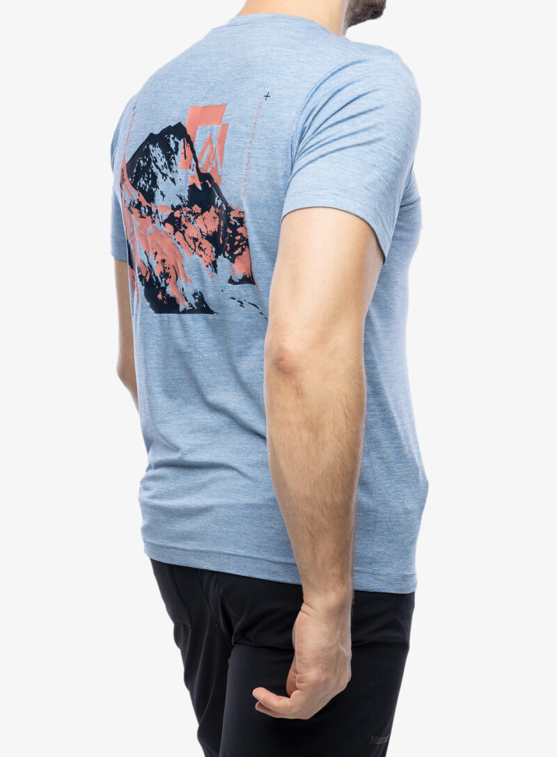 Preţ Tricou uscare rapida Columbia Kwick Hike Back Graphic S/S Tee - skyler heather/mountainair