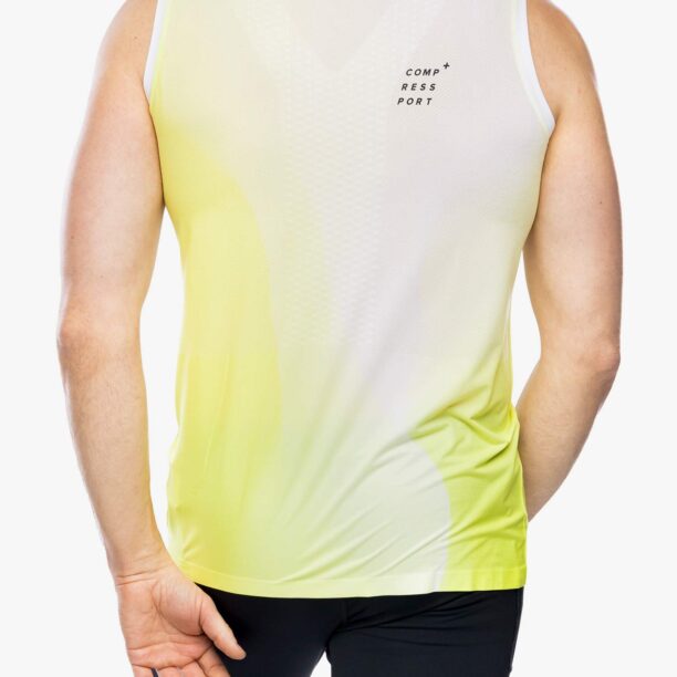 Tricou uscare rapida Compressport Performance Tank - safe yellow preţ