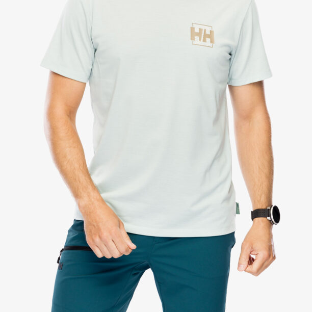 Tricou uscare rapida Helly Hansen Skog Recycled Graphic T-Shirt - green mist