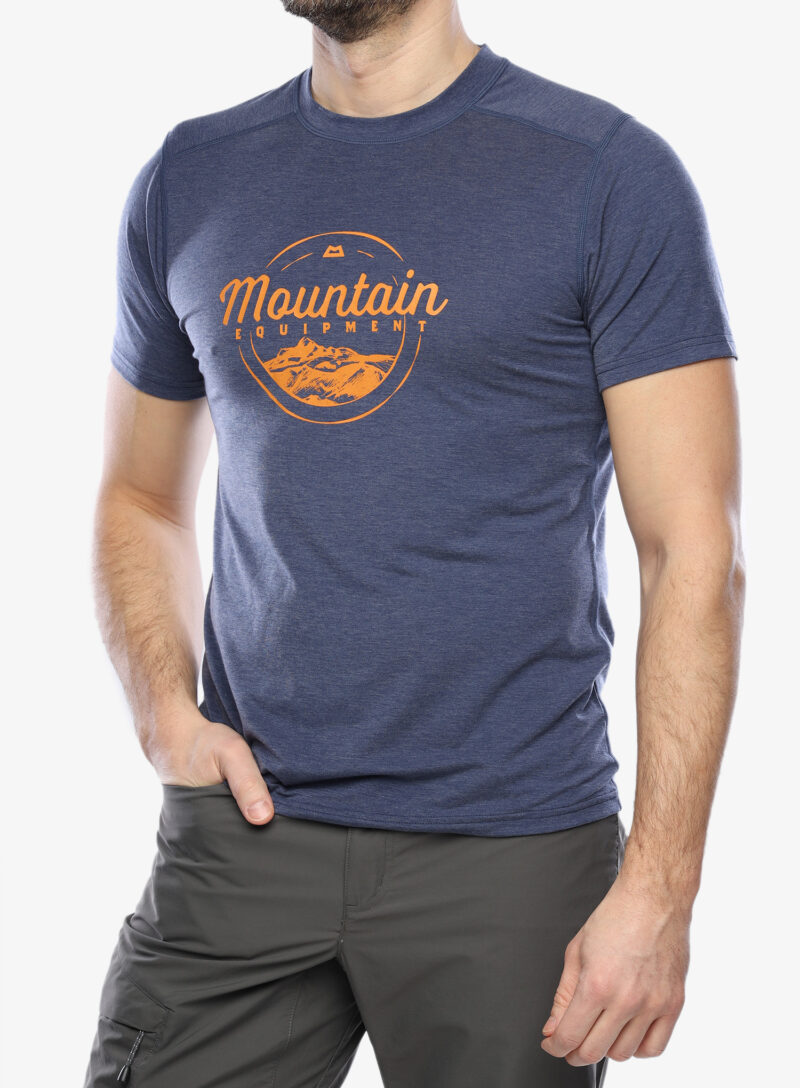 Cumpăra Tricou uscare rapida Mountain Equipment Headpoint Script Tee - medieval blue