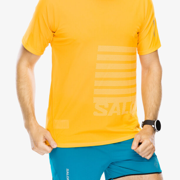 Tricou uscare rapida Salomon Sense Aero S/S GFX - zinna