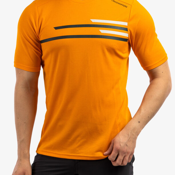 Tricou uscare rapida barbati Craghoppers NosiLife Pro Active S/S - magma orange