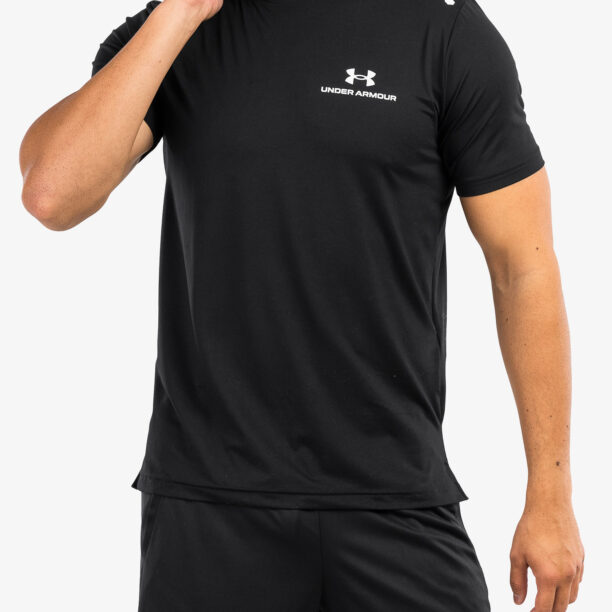 Cumpăra Tricou uscare rapida barbati Under Armour Rush Energy SS - black/white