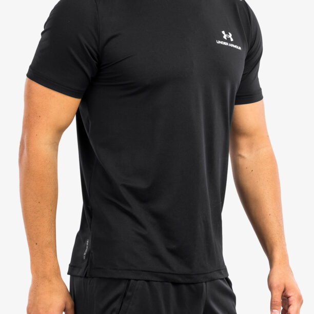 Original Tricou uscare rapida barbati Under Armour Rush Energy SS - black/white