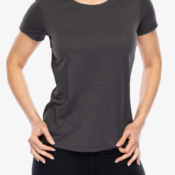 Tricou uscare rapida femei Arcteryx Taema Crew Neck SS - black heather