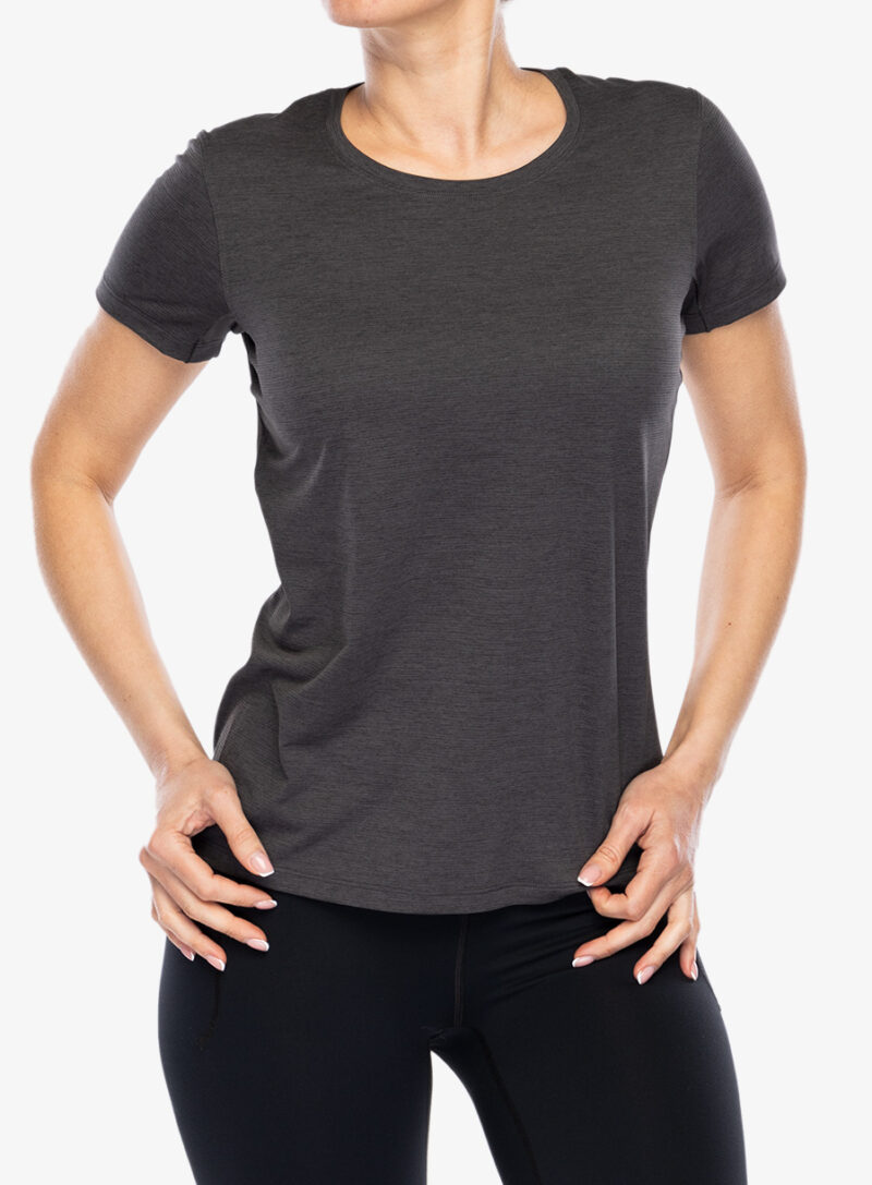 Tricou uscare rapida femei Arcteryx Taema Crew Neck SS - black heather