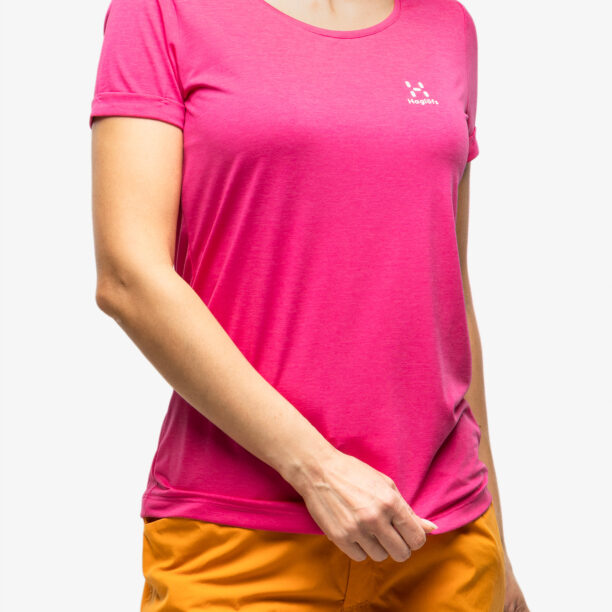 Cumpăra Tricou uscare rapida femei Haglofs Ridge Hike Tee - ultra pink