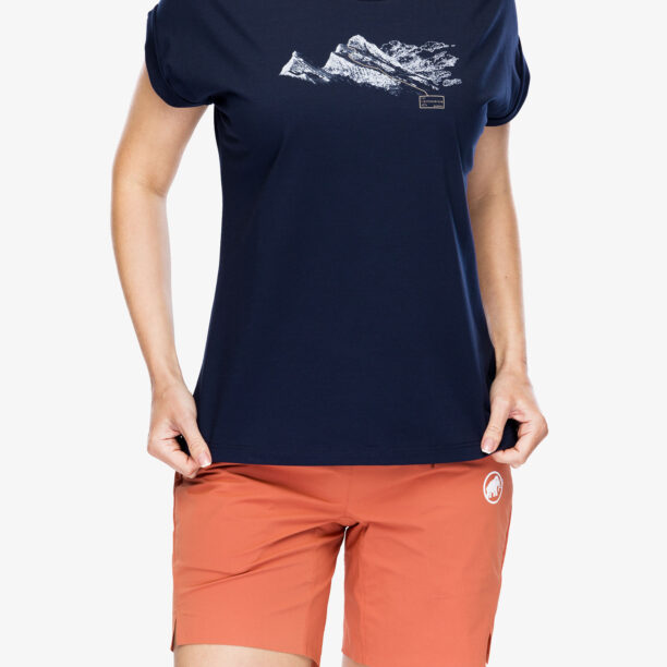 Tricou uscare rapida femei Mammut Mountain T-Shirt Finsteraarhorn - marine