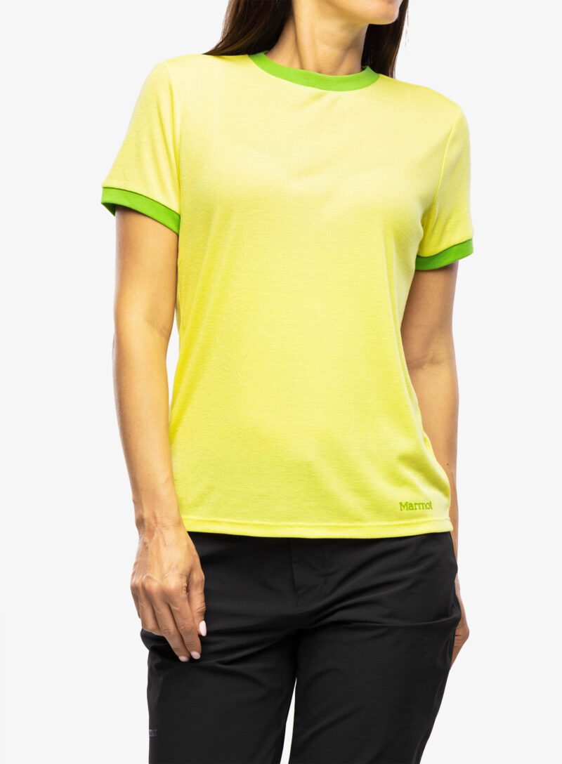 Tricou uscare rapida femei Marmot Switchback SS - light yellow/kiwi