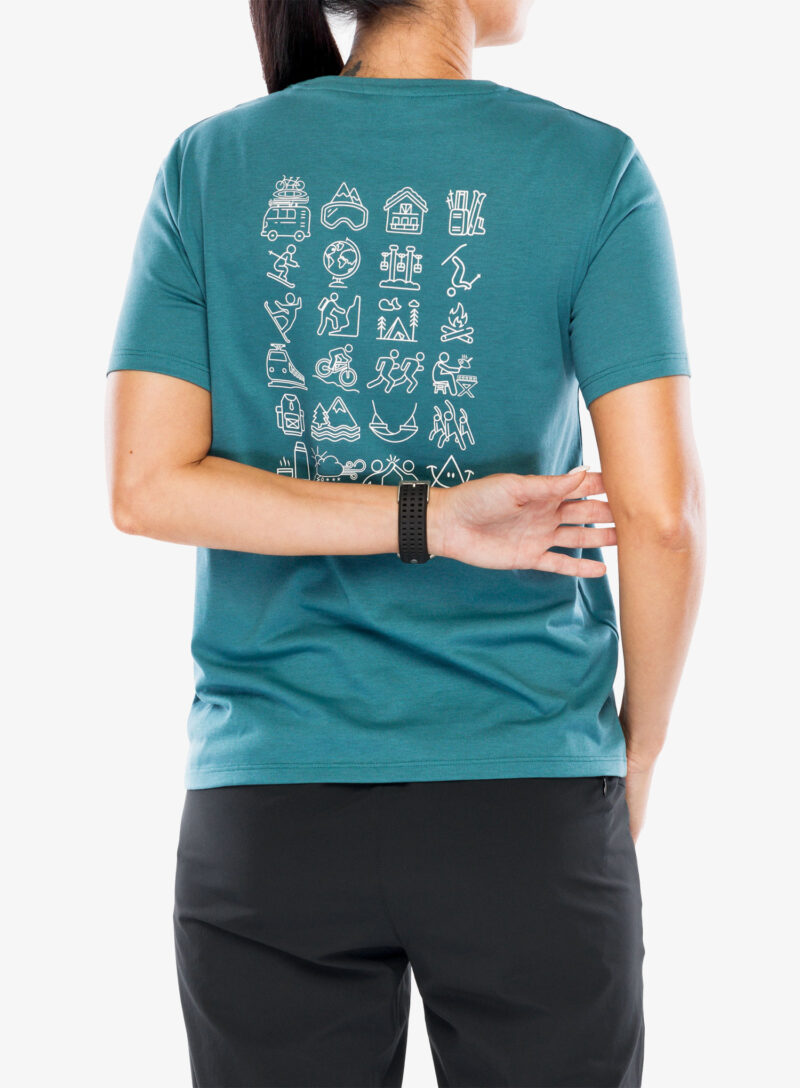 Tricou uscare rapida femei Peak Performance Explore Graphic Tee - hydro fresh preţ