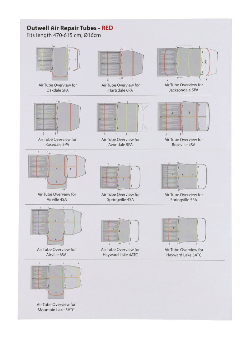 Trusă pentru reparații Outwell Air Repair Tube - Red D preţ