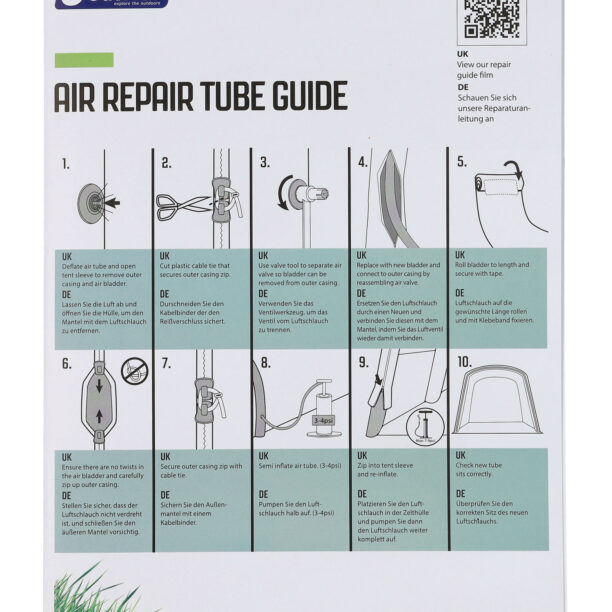 Preţ Trusă pentru reparații Outwell Air Repair Tube - Red D